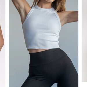 Briavia Bridgewater Black Ribbed Tank Top